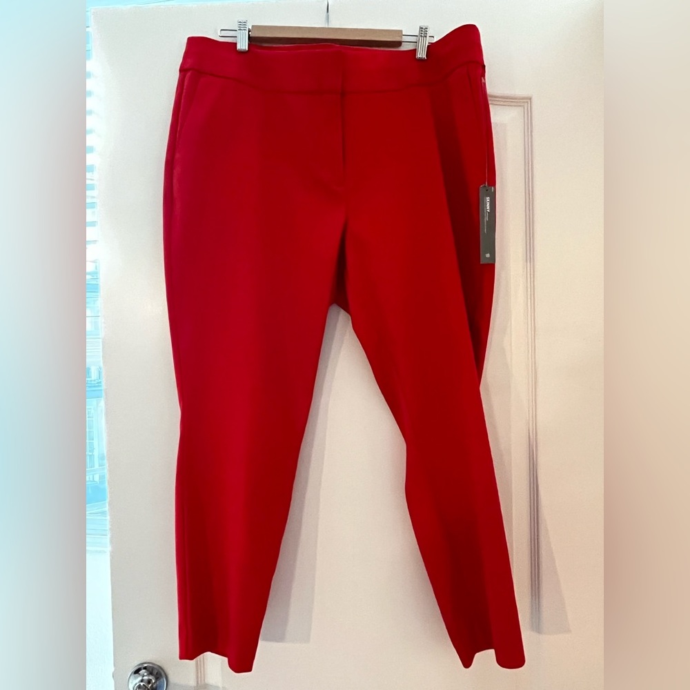 NWT LOFT Plus Red Skinny Ankle Pant